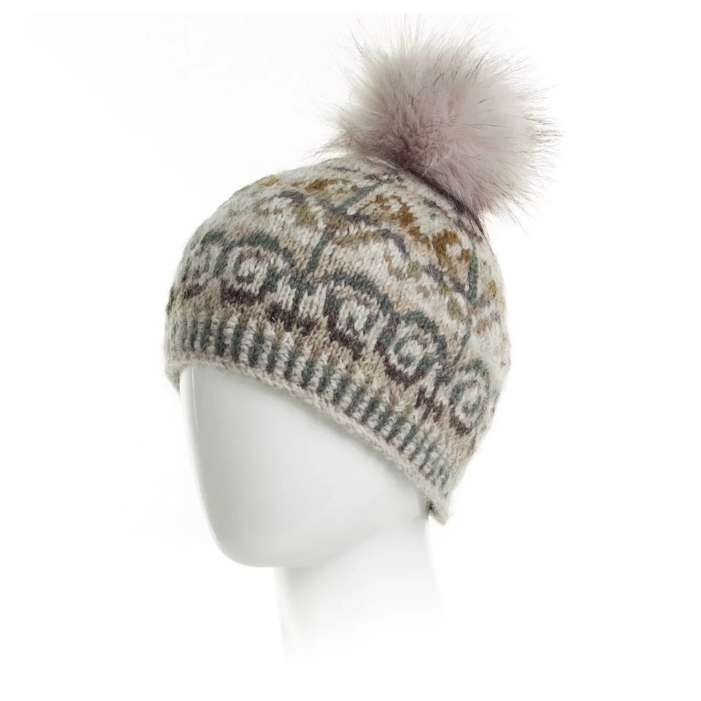 Lost Horizons 100% Wool Pom-Pom Beanie - Picture 8 of 8